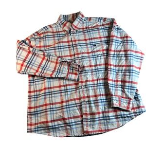 Southern Marsh Men's XL Button Down Plaid Shirt Long Sleeve Duck Logo